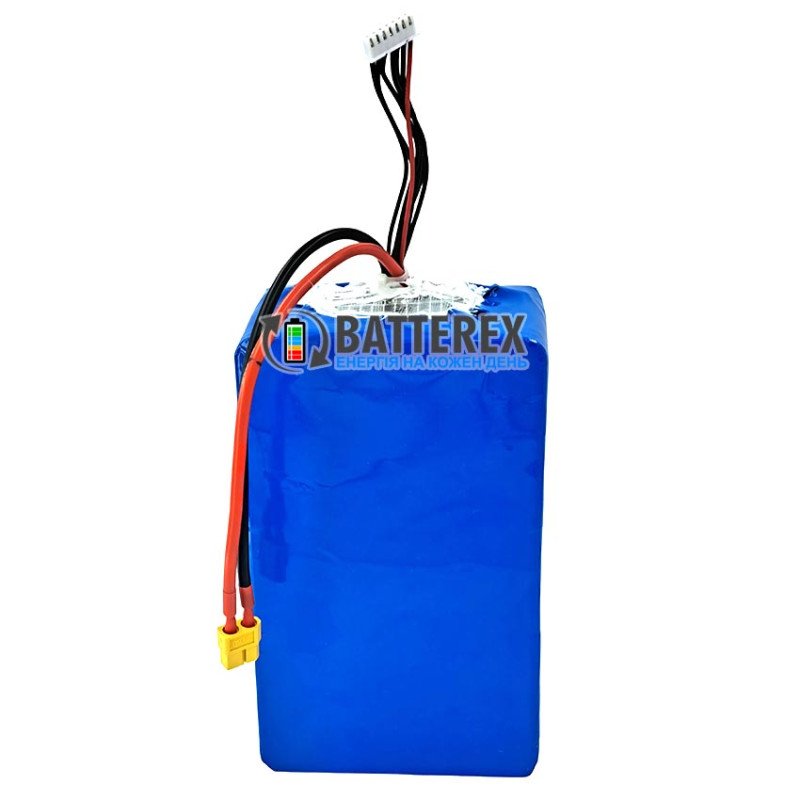 Акумуляторна збірка 6S10P 35000mah 21.6-25.2V 100A з 60 акумуляторів 18650 LG INR MJ1 3500mah для БПАК Лелека