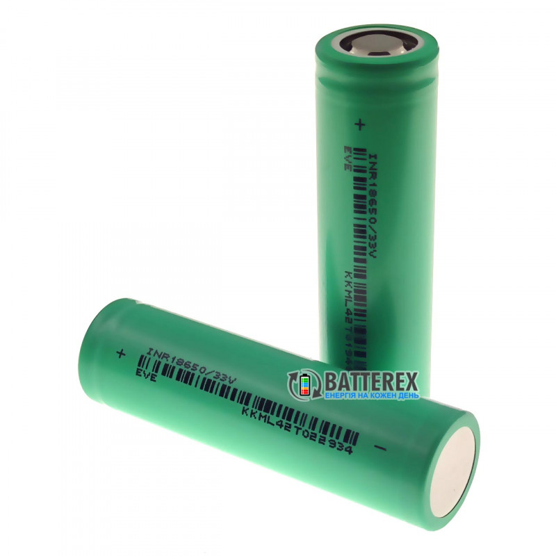 Аккумулятор літій-іонний 18650 EVE INR18650-33V 3200mAh 3.6V 10A