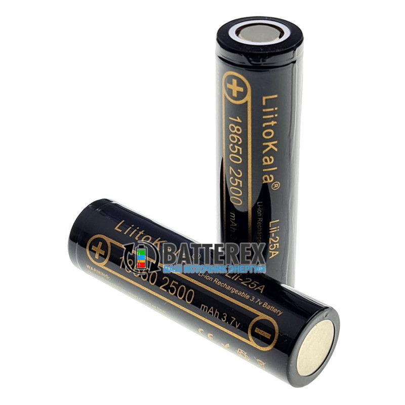 Акумулятор 18650 Liitokala Lii-25A INR 2500mah 3.7V 15/20A високотоковий