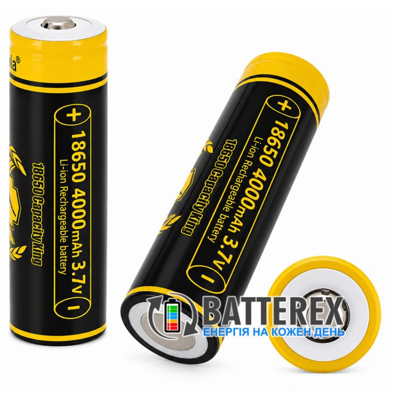 Аккумулятор 18650 Liitokala Lii-King4000 4000mah 3.7V 8A Button Top с выпуклым контактом плюс