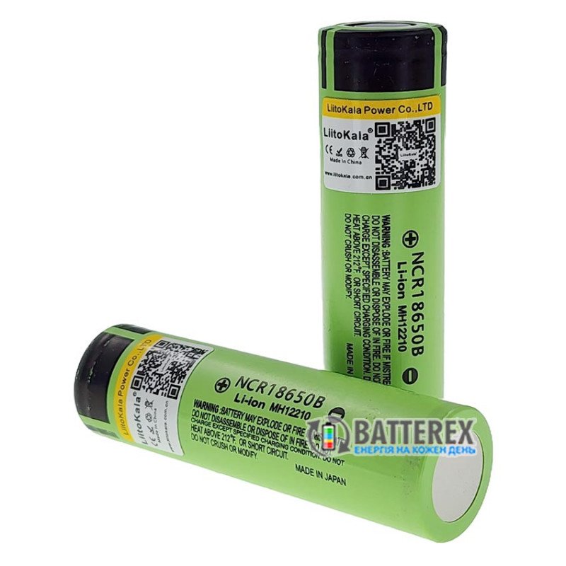 Аккумулятор 18650 Liitokala Lii-34B 3400mah 3.7V, плоский плюс, без защиты