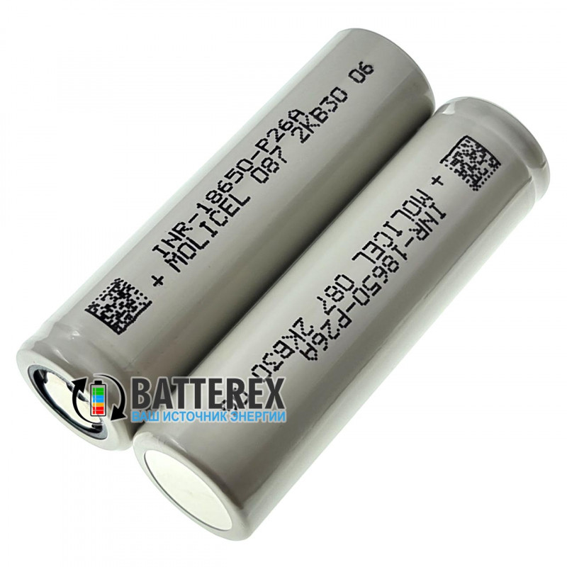 Аккумулятор 18650 Molicel INR-18650-P26A 2600mah 3.6V высокотоковый 35A