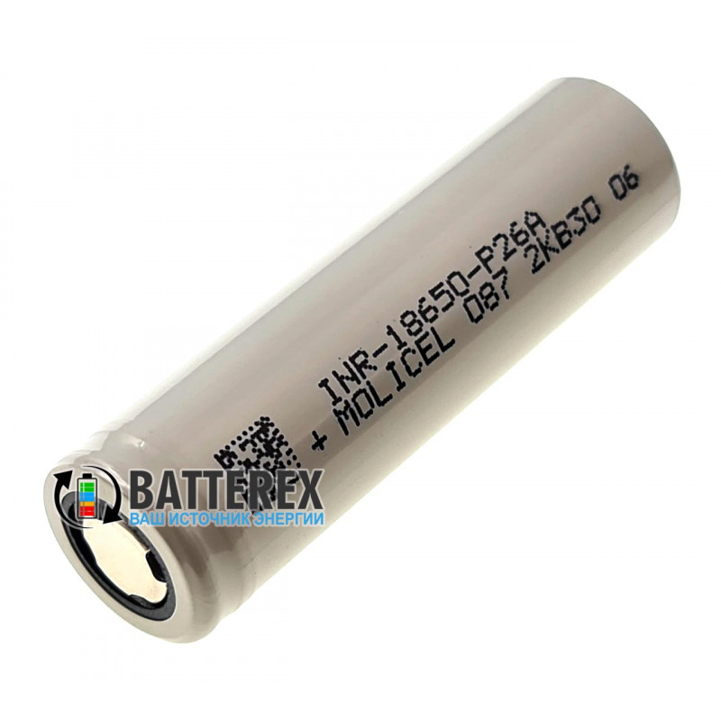 Аккумулятор 18650 Molicel INR-18650-P26A 2600mah 3.6V высокотоковый 35A