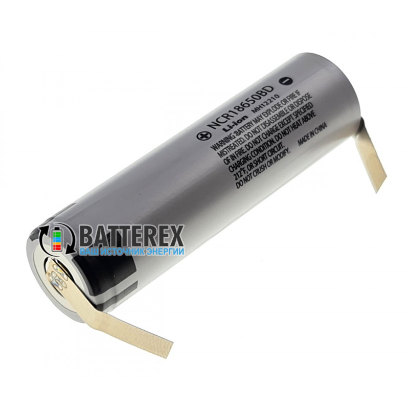 Аккумулятор Li-ion 18650 Panasonic NCR18650BD 3200mah 3.6V 10A с выводами под пайку