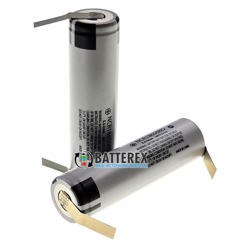 Аккумулятор Li-ion 18650 Panasonic NCR18650BD 3200mah 3.6V 10A с выводами под пайку