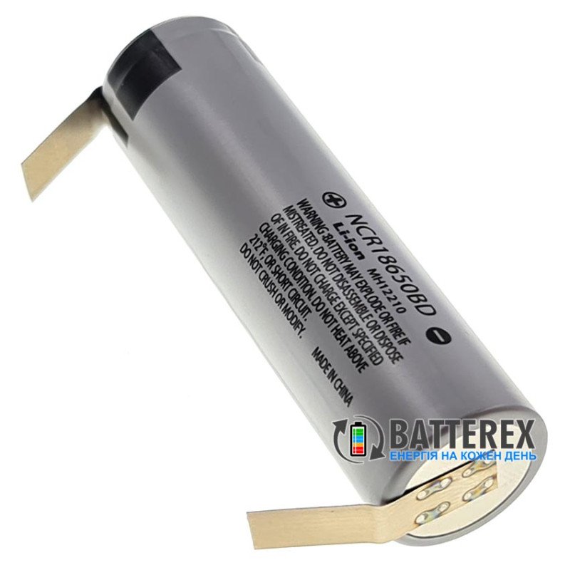 Аккумулятор Li-ion 18650 Panasonic NCR18650BD 3200mah 3.6V 10A с выводами под пайку
