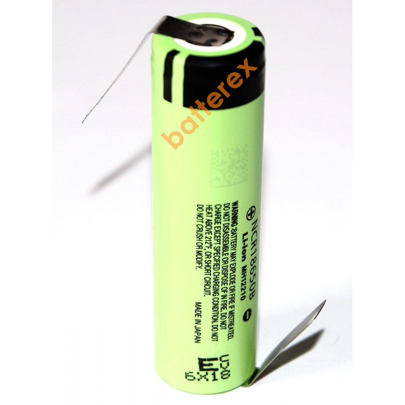 Аккумулятор 18650 под пайку Panasonic 3400mah 3,7V без защиты