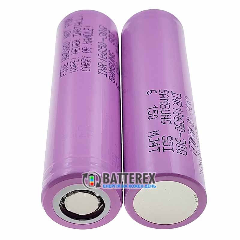 Аккумулятор Li-ion 18650 Samsung INR 30Q 3000mah 3.6V 15А высокотоковый
