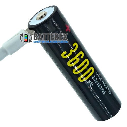 18650 Soshine 3600mah 3.7V 10A Protected USB Type-C с защитой с зарядкой от USB