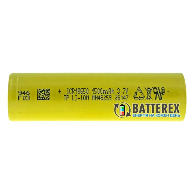 Аккумулятор 18650 высокотоковый Tenpower 15SG 1500mAh 3.6V - постоянный ток до 30A