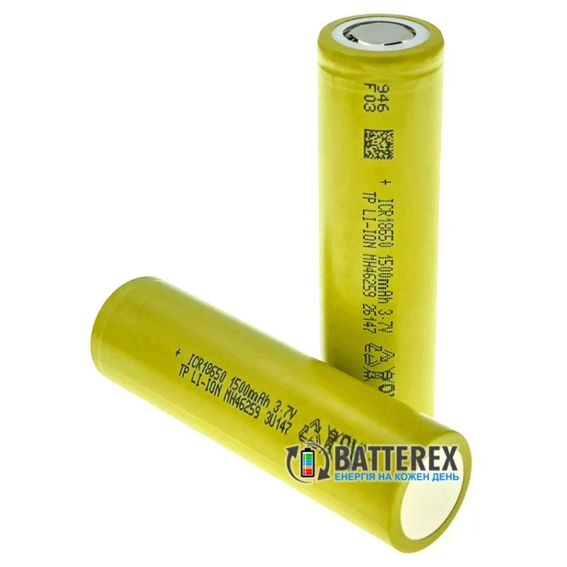 Аккумулятор 18650 высокотоковый Tenpower ICR18650-15SG 1500mAh 3.6