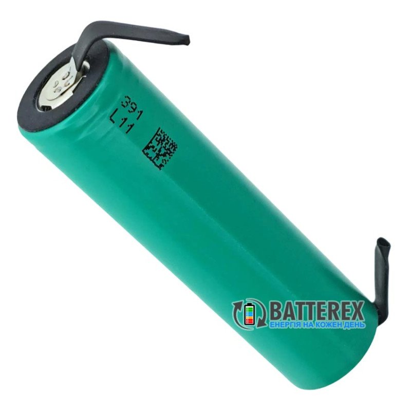 Аккумулятор 18650 высокотоковый Tenpower 25PG 2500mAh 3.6V 30A с выводами под пайку