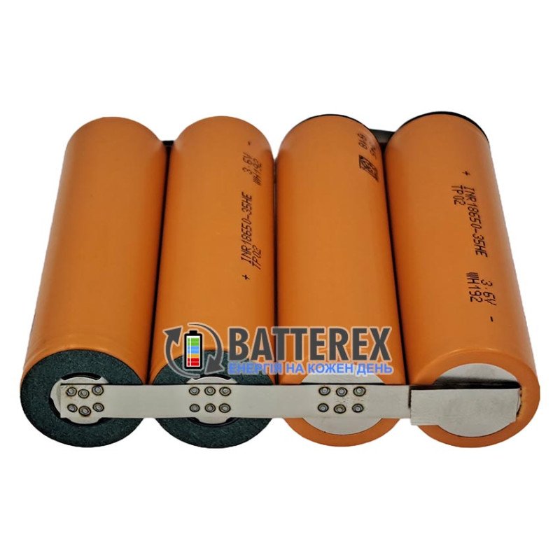 Сборка 2S2P 8.4V 7000mah из 4х аккумуляторов 18650 Tenpower INR 35HE 3500mAh для роутера, бесперебойника