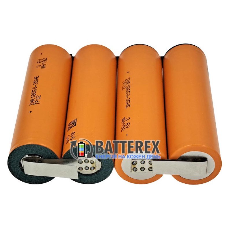 Сборка 2S2P 8.4V 7000mah из 4х аккумуляторов 18650 Tenpower INR 35HE 3500mAh для роутера, бесперебойника