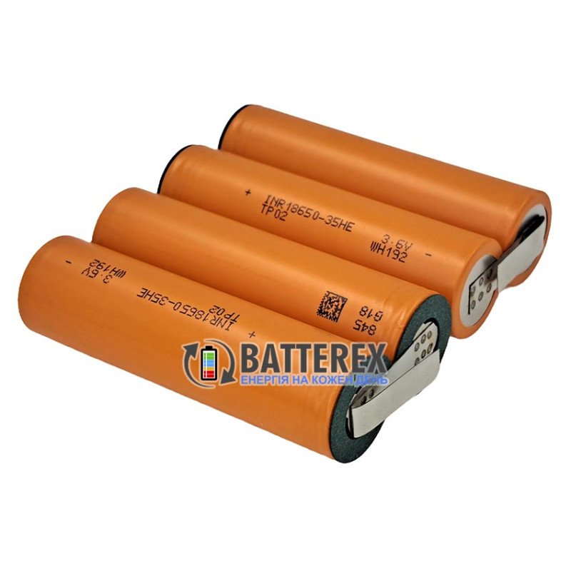 Сборка 2S2P 8.4V 7000mah из 4х аккумуляторов 18650 Tenpower INR 35HE 3500mAh для роутера, бесперебойника