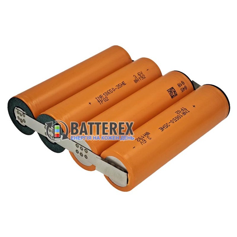 Сборка 2S2P 8.4V 7000mah из 4х аккумуляторов 18650 Tenpower INR 35HE 3500mAh для роутера, бесперебойника
