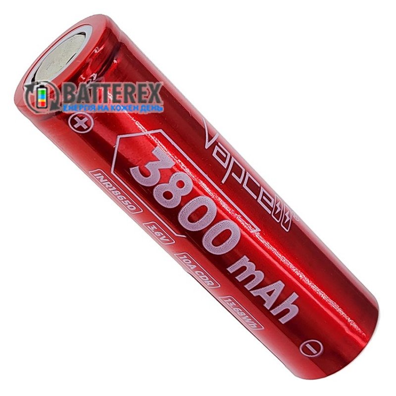 Аккумулятор Li-ion 18650 Vapcell INR F38 3800mah 3.6V 10A высокотоковый