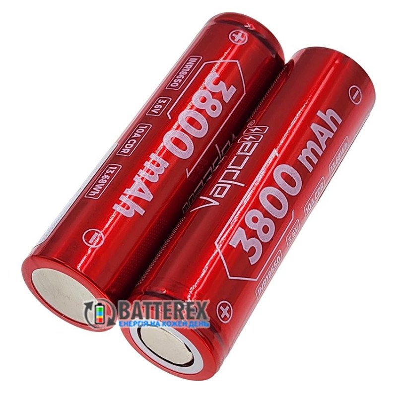 Аккумулятор Li-ion 18650 Vapcell INR F38 3800mah 3.6V 10A высокотоковый