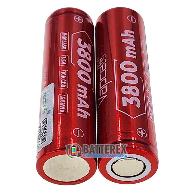 Аккумулятор Li-ion 18650 Vapcell INR F38 3800mah 3.6V 10A высокотоковый