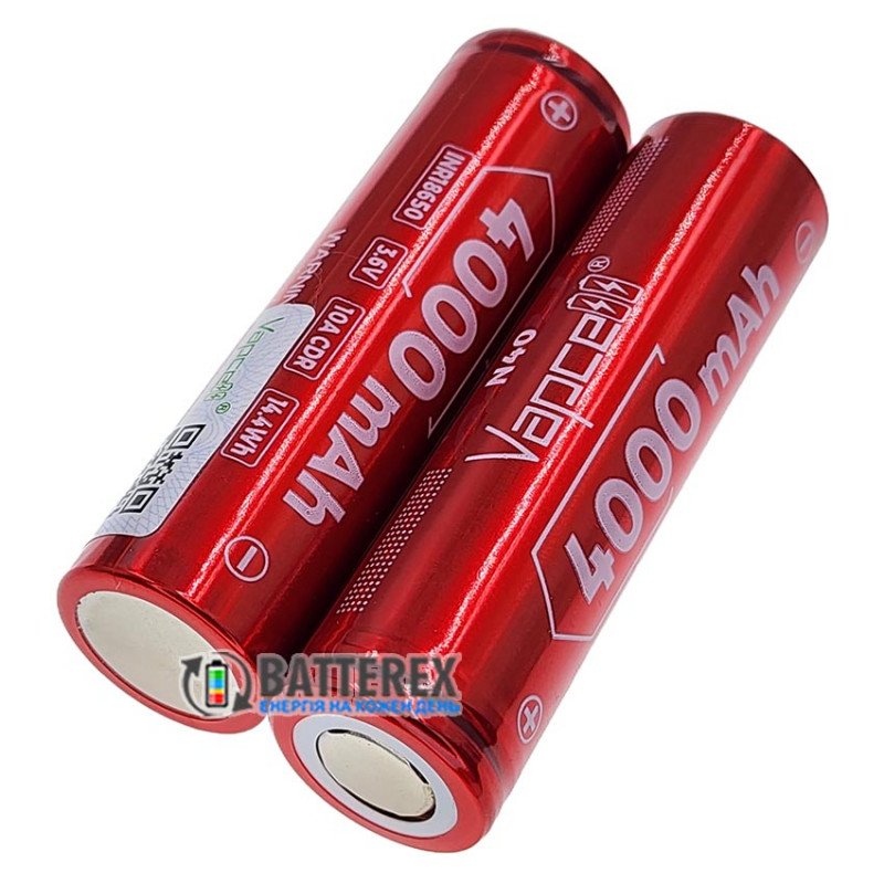 Аккумулятор Li-ion 18650 Vapcell INR N40 4000mah 3.6V 10A без защиты