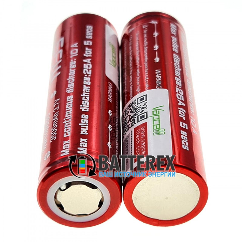18650 Vapcell INR18650 M35 3500mah 3.7V 10/25A високотоковий