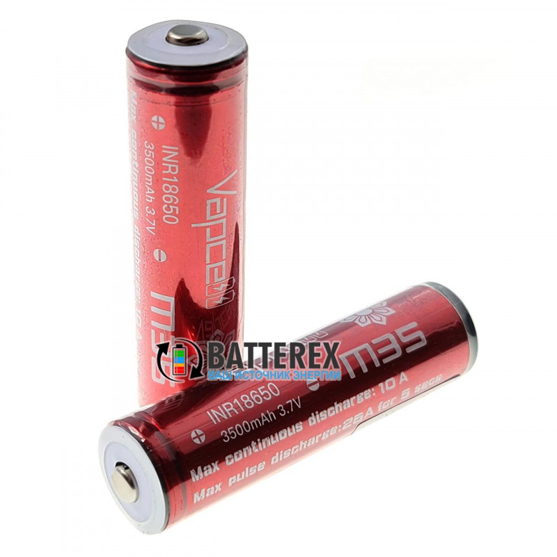 Li-ion акумулятор Vapcell INR M35 3500mah із захистом