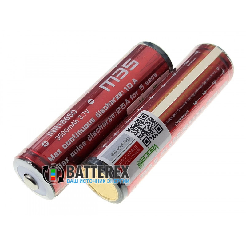 Li-ion акумулятор Vapcell INR M35 3500mah із захистом