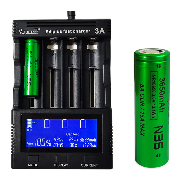 Аккумулятор Li-ion 18650 Vapcell INR N36 3650mah 3.6V 8/15A высокотоковый