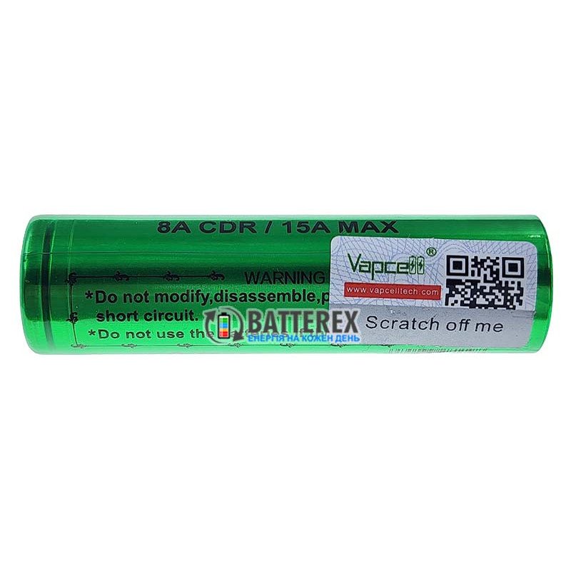 Аккумулятор Li-ion 18650 Vapcell INR N36 3650mah 3.6V 8/15A высокотоковый