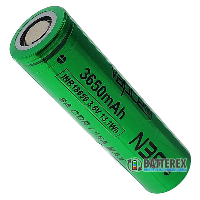 Аккумулятор Li-ion 18650 Vapcell INR N36 3650mah 3.6V 8/15A высокотоковый