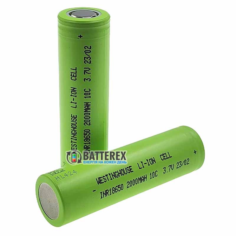 Акумулятор 18650 Westinghouse INR18650P 3.7V 2000mah високотоковий - пістійний струм до 20А