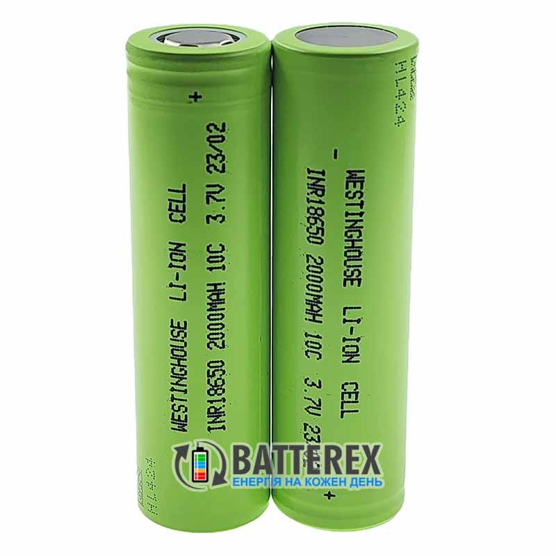 Акумулятор 18650 Westinghouse INR18650P 3.7V 2000mah високотоковий - пістійний струм до 20А