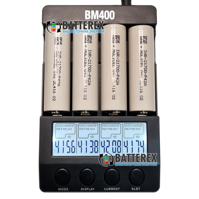 Акумулятор високотоковий 21700 Molicel INR P42A 4200mah 3.6V 45A без плати захисту