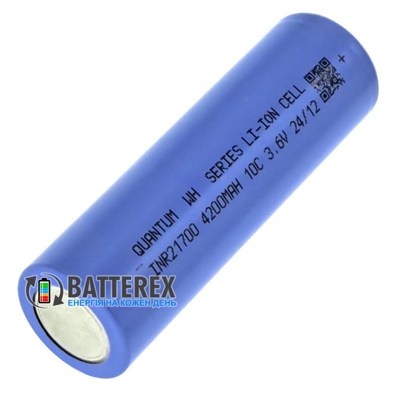Аккумулятор высокотоковый 21700 Quantum INR21700 WH Series 4200mah 3.6V 10C 42A