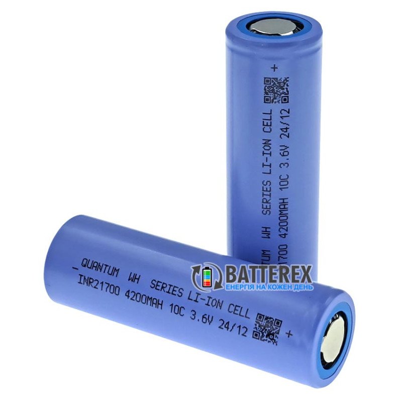 Аккумулятор высокотоковый 21700 Quantum INR21700 WH Series 4200mah 3.6V 10C 42A