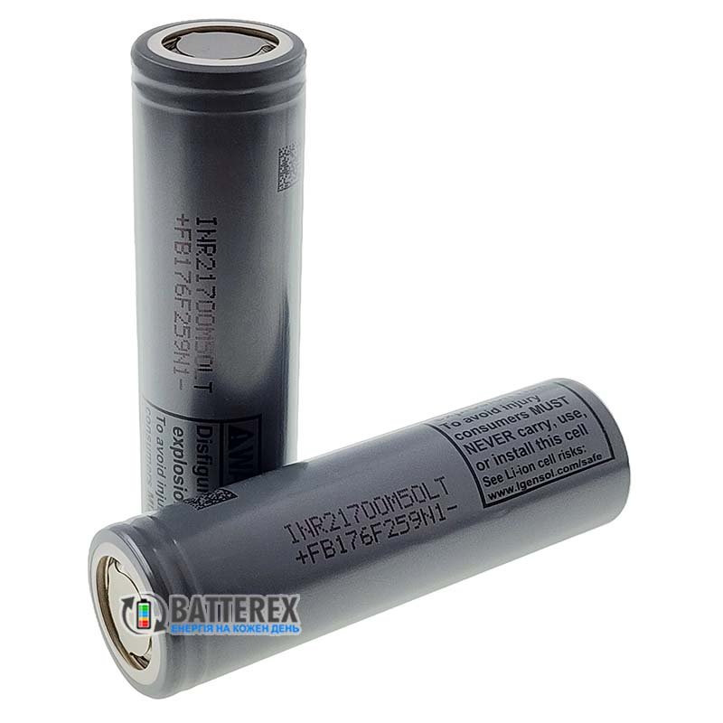 Акумулятор 21700 LG INR21700 M50LT 5000mah 7.2A 3.6V
