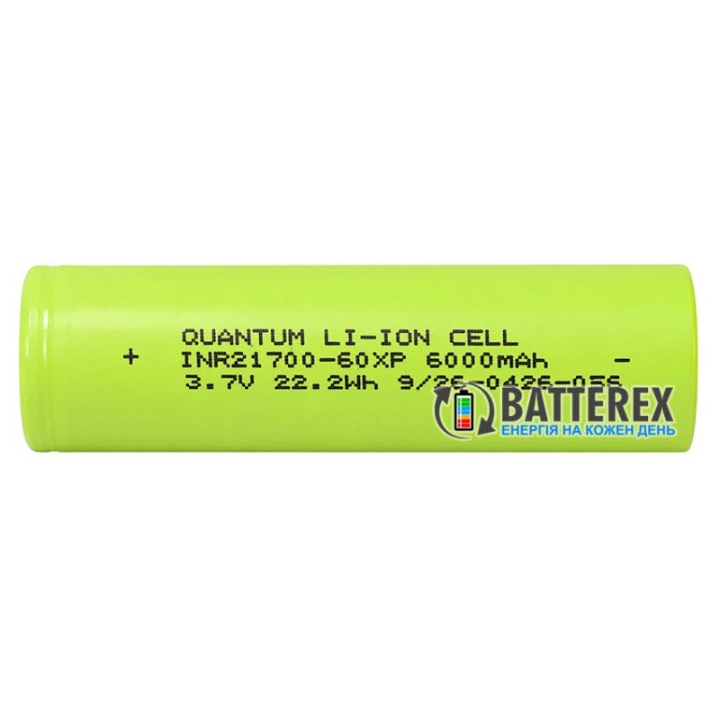 Акумулятор високотоковий 21700 Quantum INR21700-60XP 6000mah 3.6V 60A