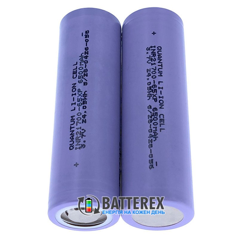 Акумулятор високотоковий 21700 Quantum INR21700-65XP 6500mah 3.7V 40A