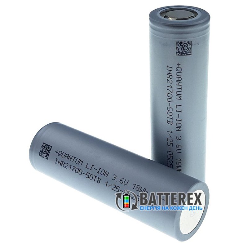 Аккумулятор высокотоковый 21700 Quantum INR21700-50TB 5000mah 3.6V 60A - аналог Molicel P50B