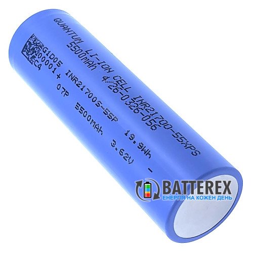 21700 Quantum INR21700-55XPS 5500mah 3.6V 70A висока ємність високотоковий