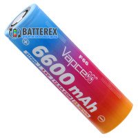 21700 Vapcell INR F66 6600mah 3.7V 12.5A без захисту, реальна висока ємність