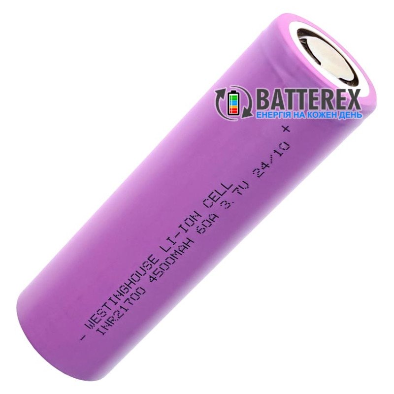 Аккумулятор 21700 Westinghouse INR21700 4500mah 3.7V 60A высокотоковый