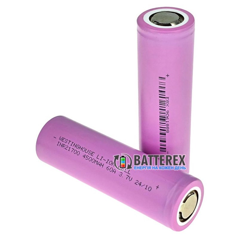 Аккумулятор 21700 Westinghouse INR21700 4500mah 3.7V 60A высокотоковый