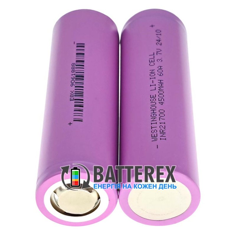 Аккумулятор 21700 Westinghouse INR21700 4500mah 3.7V 60A высокотоковый