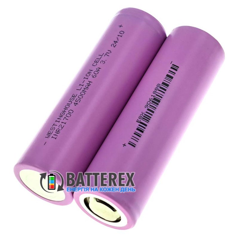 Аккумулятор 21700 Westinghouse INR21700 4500mah 3.7V 60A высокотоковый