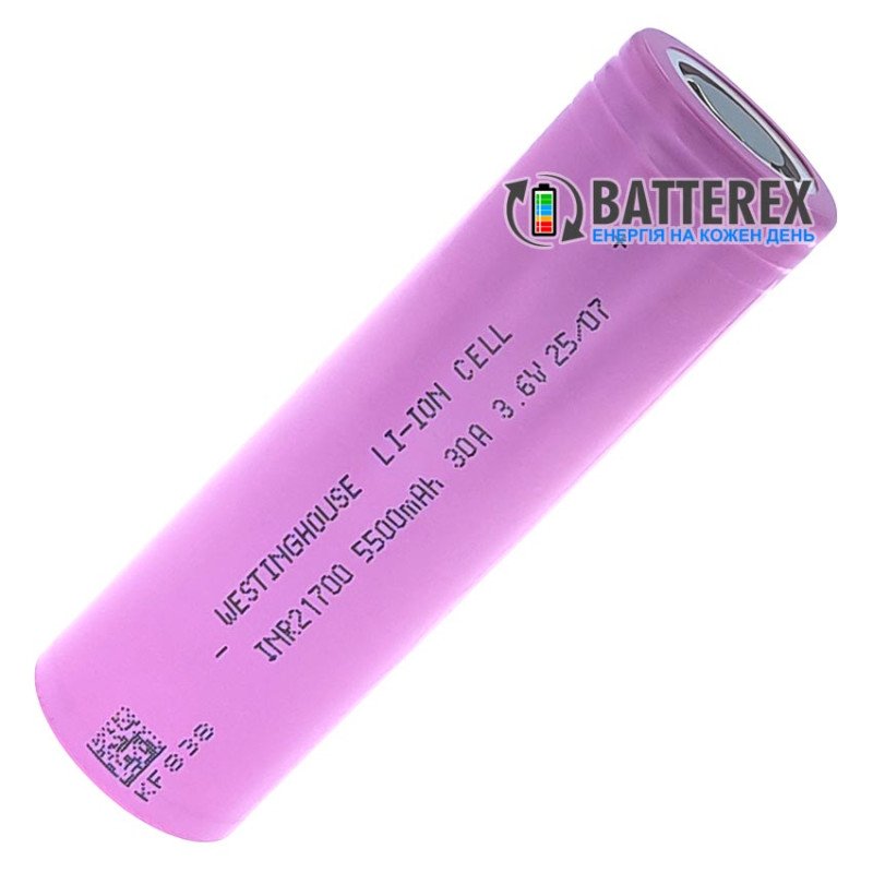 Аккумулятор 21700 Westinghouse INR21700 5500mah 3.6V 30A высокотоковый