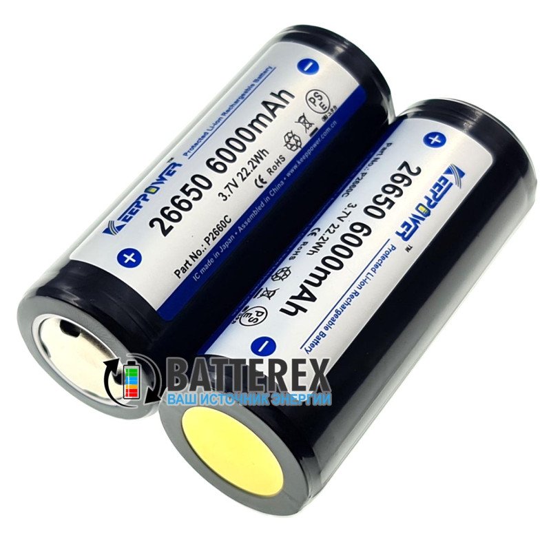 Акумулятор 26650 Keeppower 6000mah 3,7V Protected з платою захисту