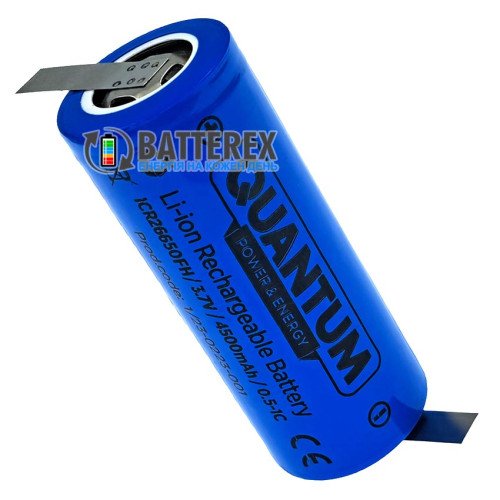 26650 Quantum ICR26650FH 4500mah 3.7V 4.5A із виводами під пайку