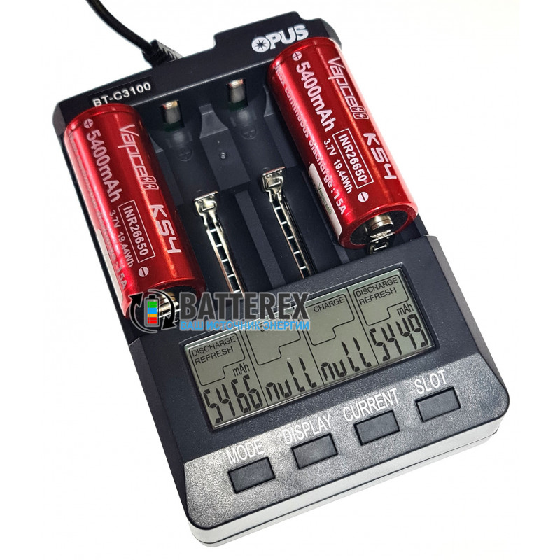 Аккумулятор 26650 высокотоковый Vapcell K54 5400mah 3.7V 15A без платы защиты