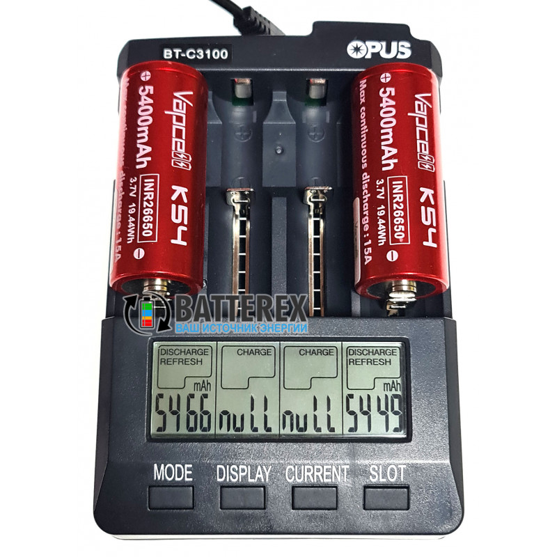 Аккумулятор 26650 высокотоковый Vapcell K54 5400mah 3.7V 15A без платы защиты